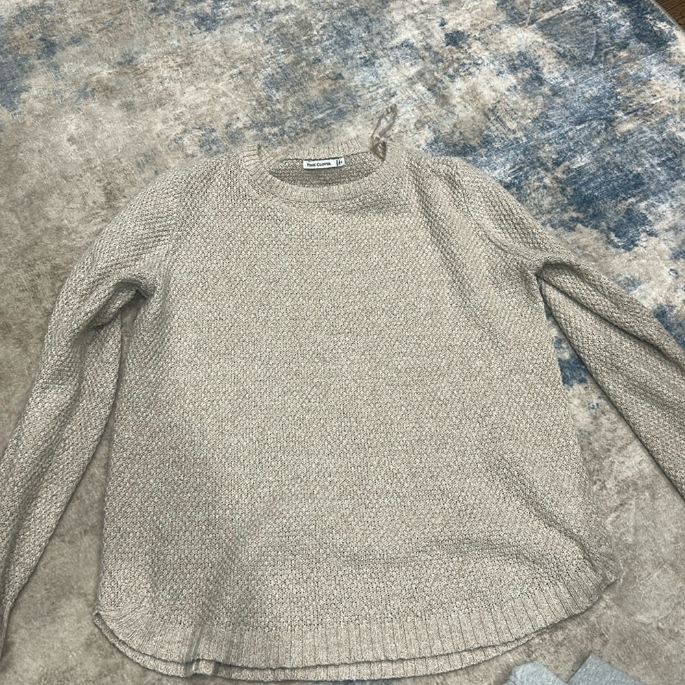 PINK CLOVER textured knit sweater. Size M.